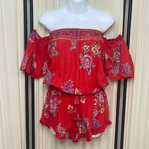 LIKE NEW! MADE IN HAWAII FLORAL ROMPER OSFM